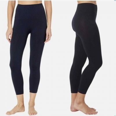 NWT Spanx Cropped Lamn Legging Seamless  Very Black 1X